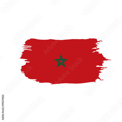 Morocco flag, vector illustration