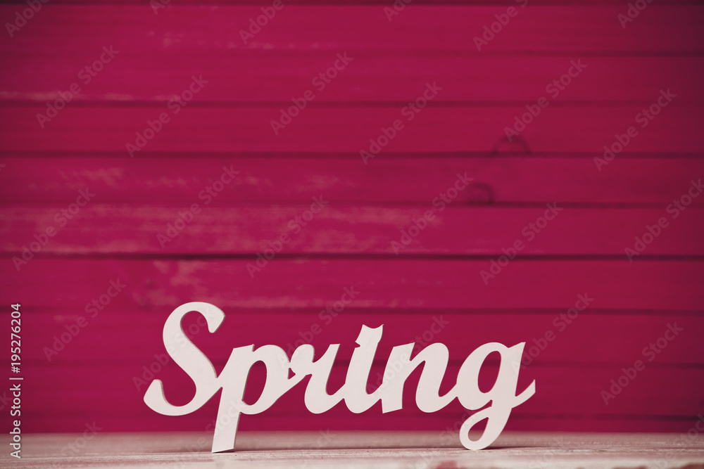 Fototapeta premium simple spring wooden word
