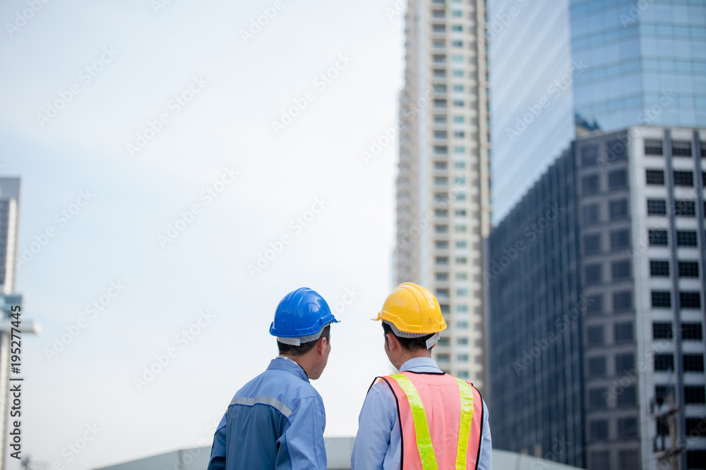 Engineer meeting,discussion with construction blueprint on site work,Business man meeting Engineer meeting,discussion with construction blueprint on site work,Business man meeting