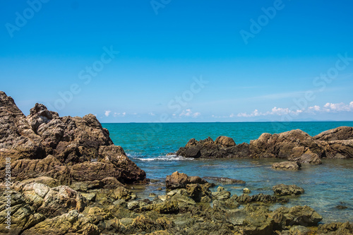 Sea rocks and blue sky © beerphotographer