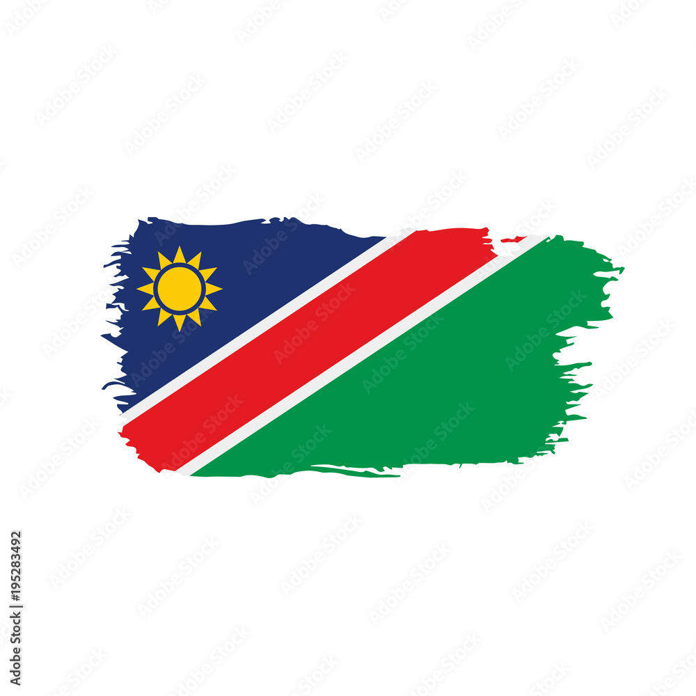Obraz premium Namibia flag, vector illustration