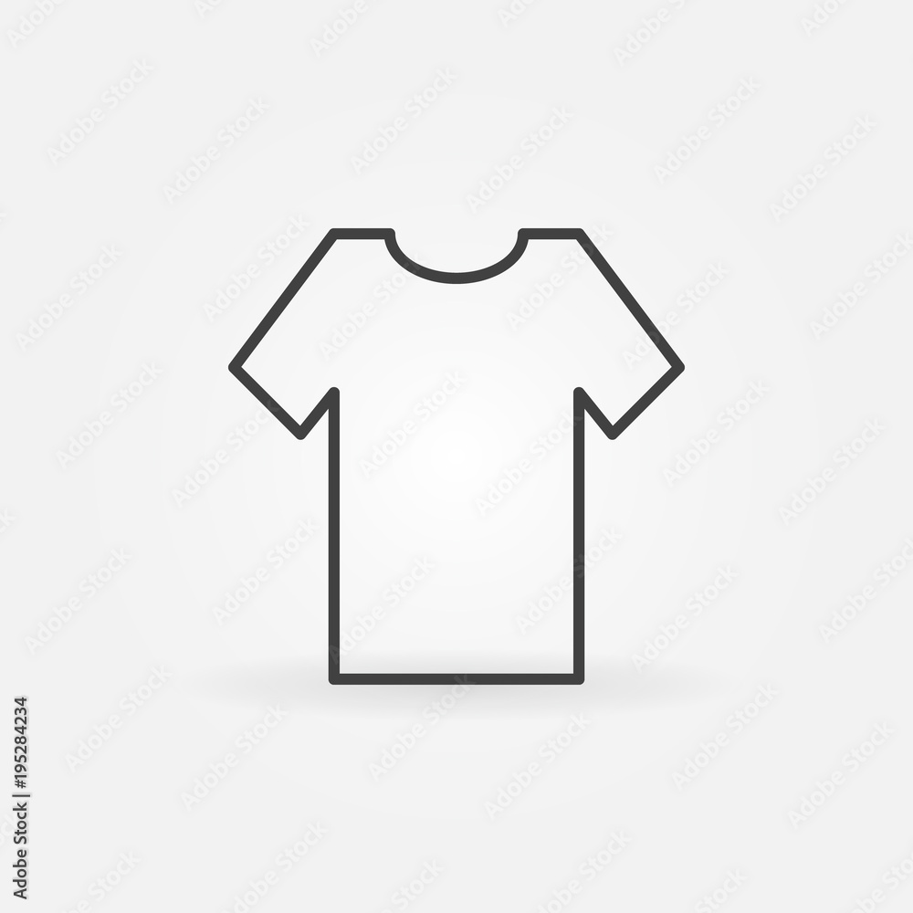 Vector T-shirt minimal icon or design element Vector T-shirt minimal icon or design element