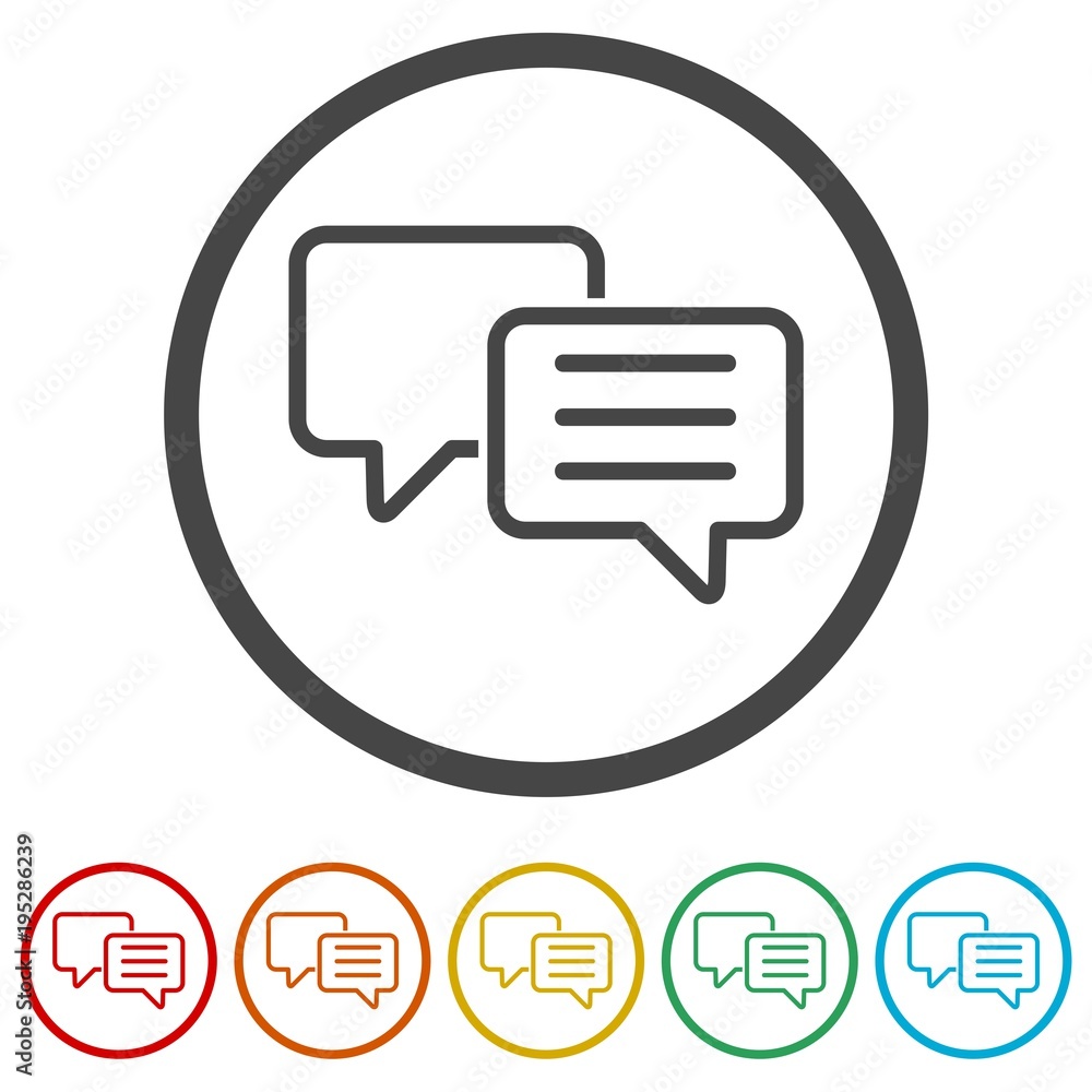 Comments icon, 6 Colors Included Comments icon, 6 Colors Included