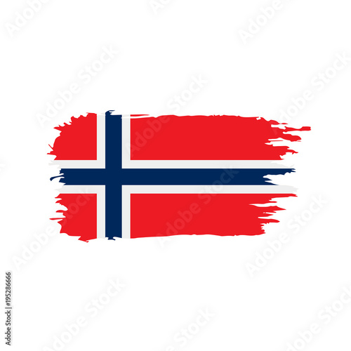 Norway flag, vector illustration