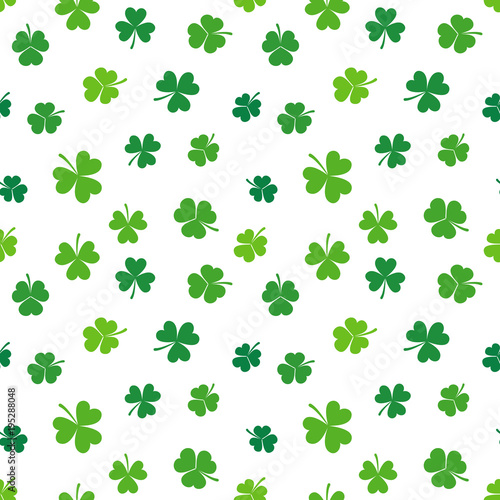 Shamrock seamless vector colorful pattern or background