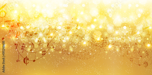 音符　楽譜　金　背景