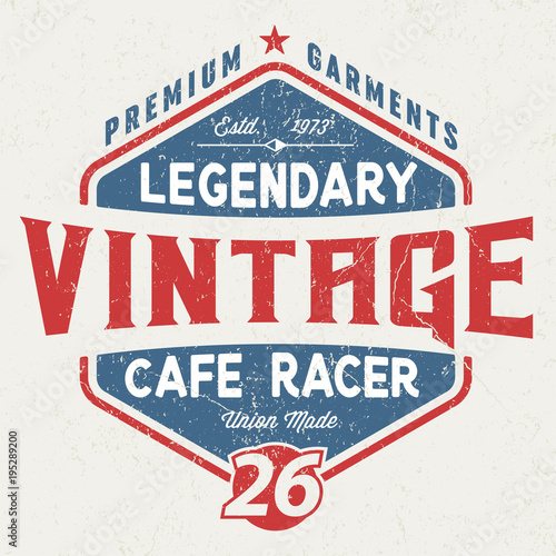 Legendary Cafe Racer - Tee Design For Print