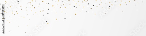Gold confetti banner