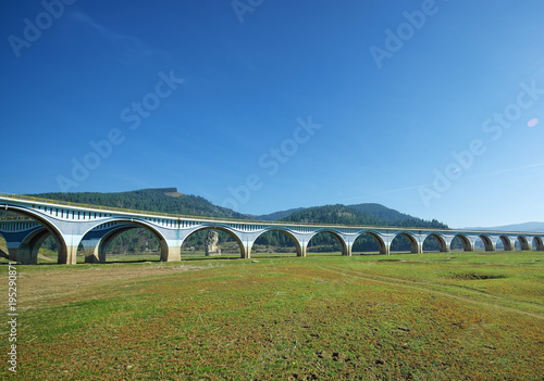 Viaduct in countryside of Romania