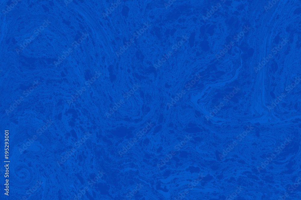 Suminagashi marble texture hand painted with blue ink. Digital paper 1218 performed in traditional japanese suminagashi floating ink technique. Posh liquid abstract background.