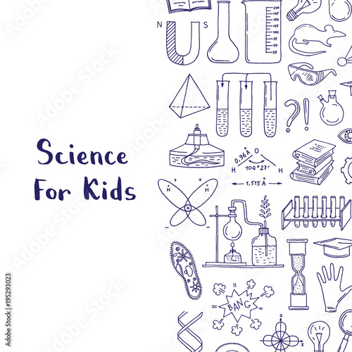 Vector sketched science or chemistry