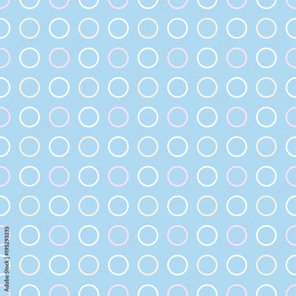 Seamless polka dot pattern with circles.