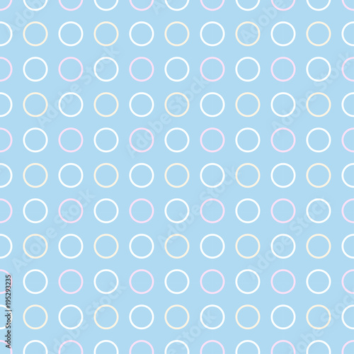 Seamless polka dot pattern with circles.