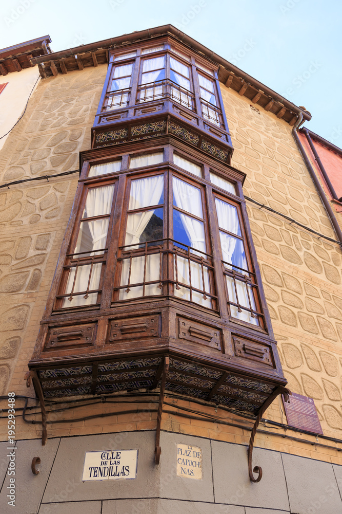 Obraz premium Facades of houses in Toledo Spain