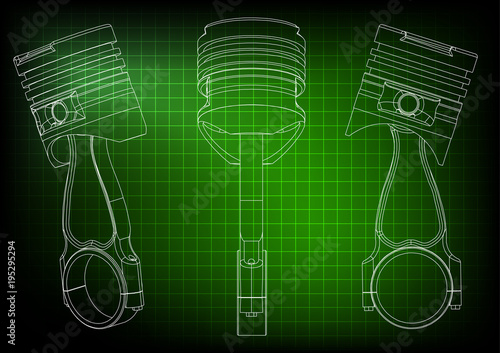 3d model of piston