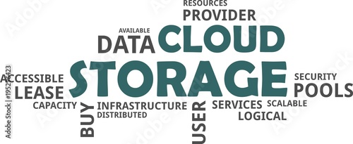 word cloud - cloud storage