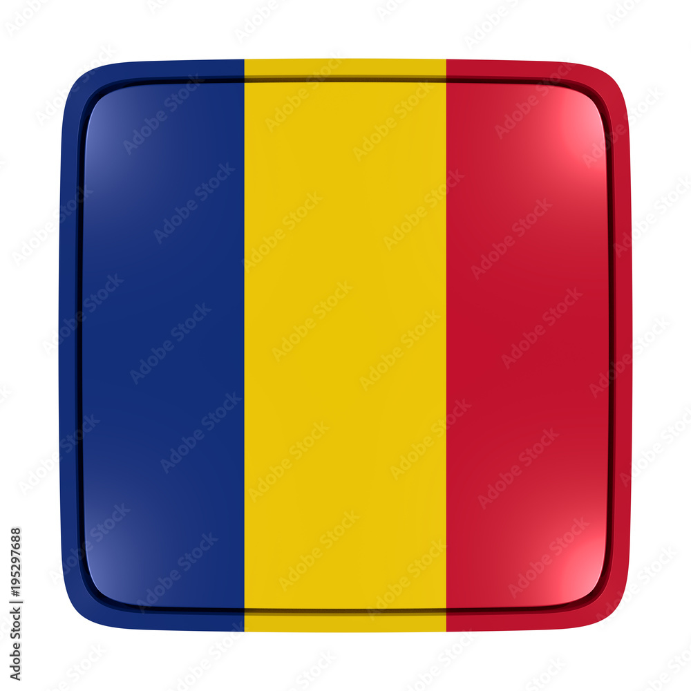 Fototapeta premium Republic of Chad flag icon