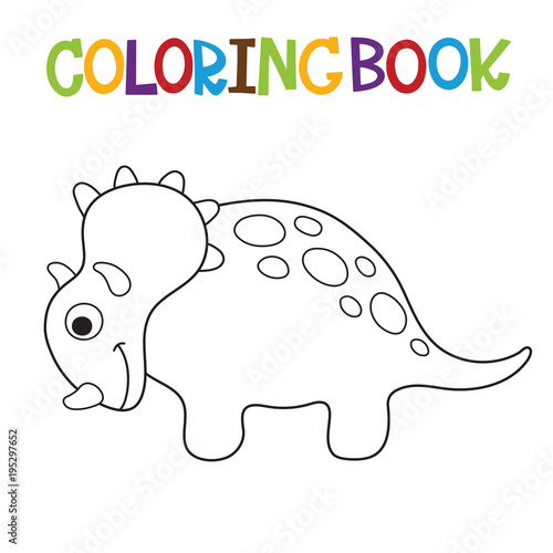 Cute dino coloring book
