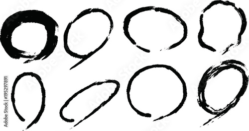 Black circle set