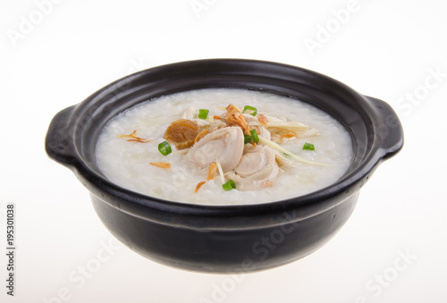 Fotografie abalone porridge rice gruel