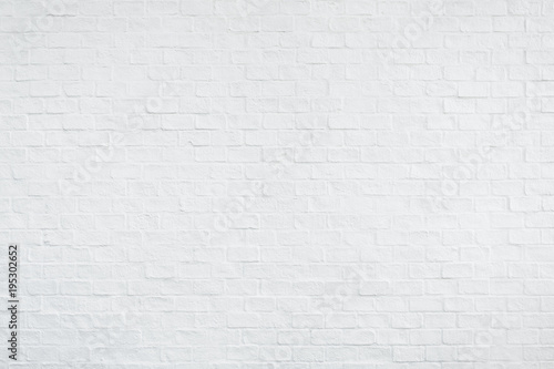 Backdrop of white brick wall texture.
