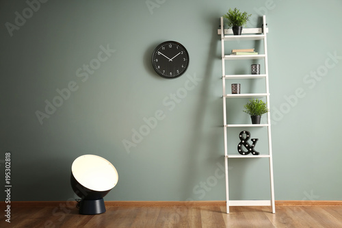 Stylish lamp with shelving ...