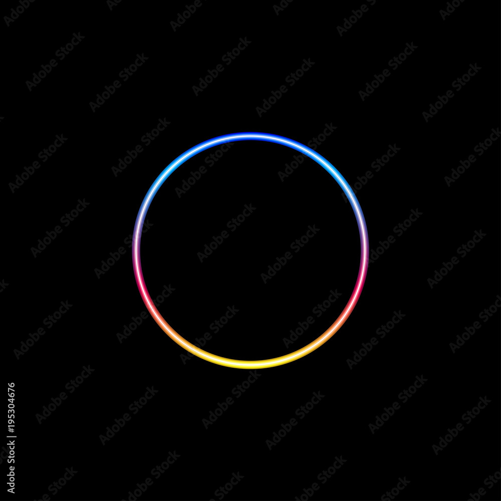 Vector Vibrant Neon Circle with Glow. Modern Round Frame with Empty Space for Text. Abstract Bright Neon Loop with Transparency. Colorful Shine, Flare. Illustration for Advertising, Banner, Card. Vector Vibrant Neon Circle with Glow. Modern Round Frame with Empty Space for Text. Abstract Bright Neon Loop with Transparency. Colorful Shine, Flare. Illustration for Advertising, Banner, Card.