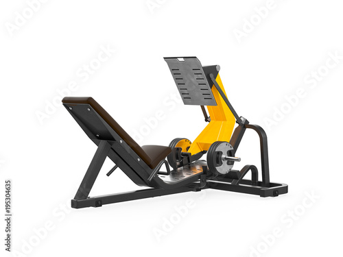 Multifunctional gym machine  angle view isolated on white background. 3D Rendering  Illustration.