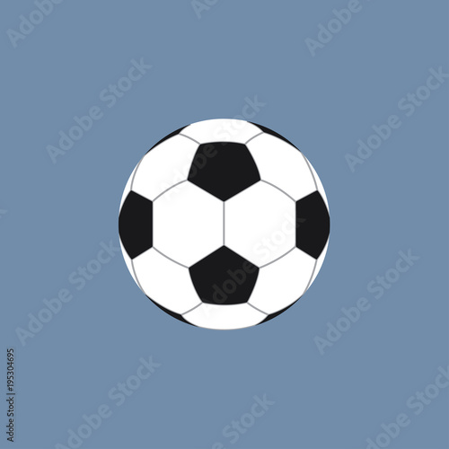 Soccer ball icon in flat style. Vector