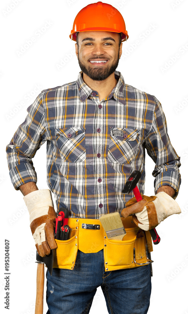 Construction worker isolated on white Construction worker isolated on white