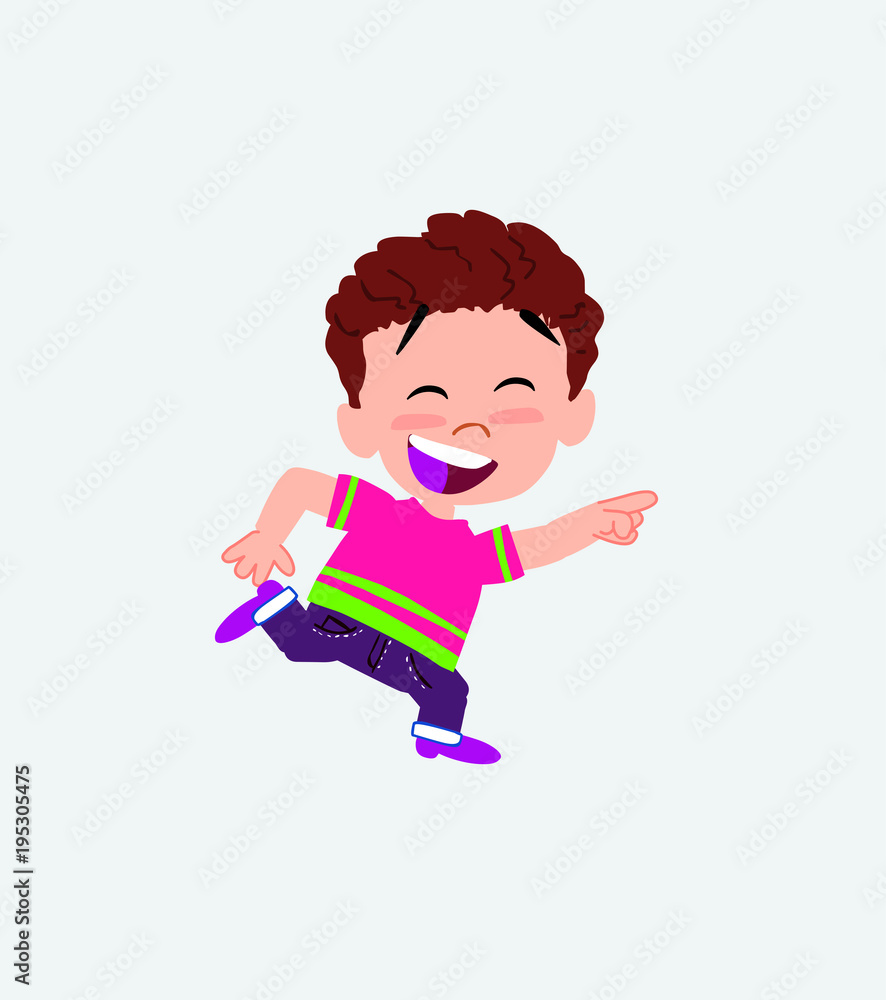 Boy in shirt running smiling. Boy in shirt running smiling.