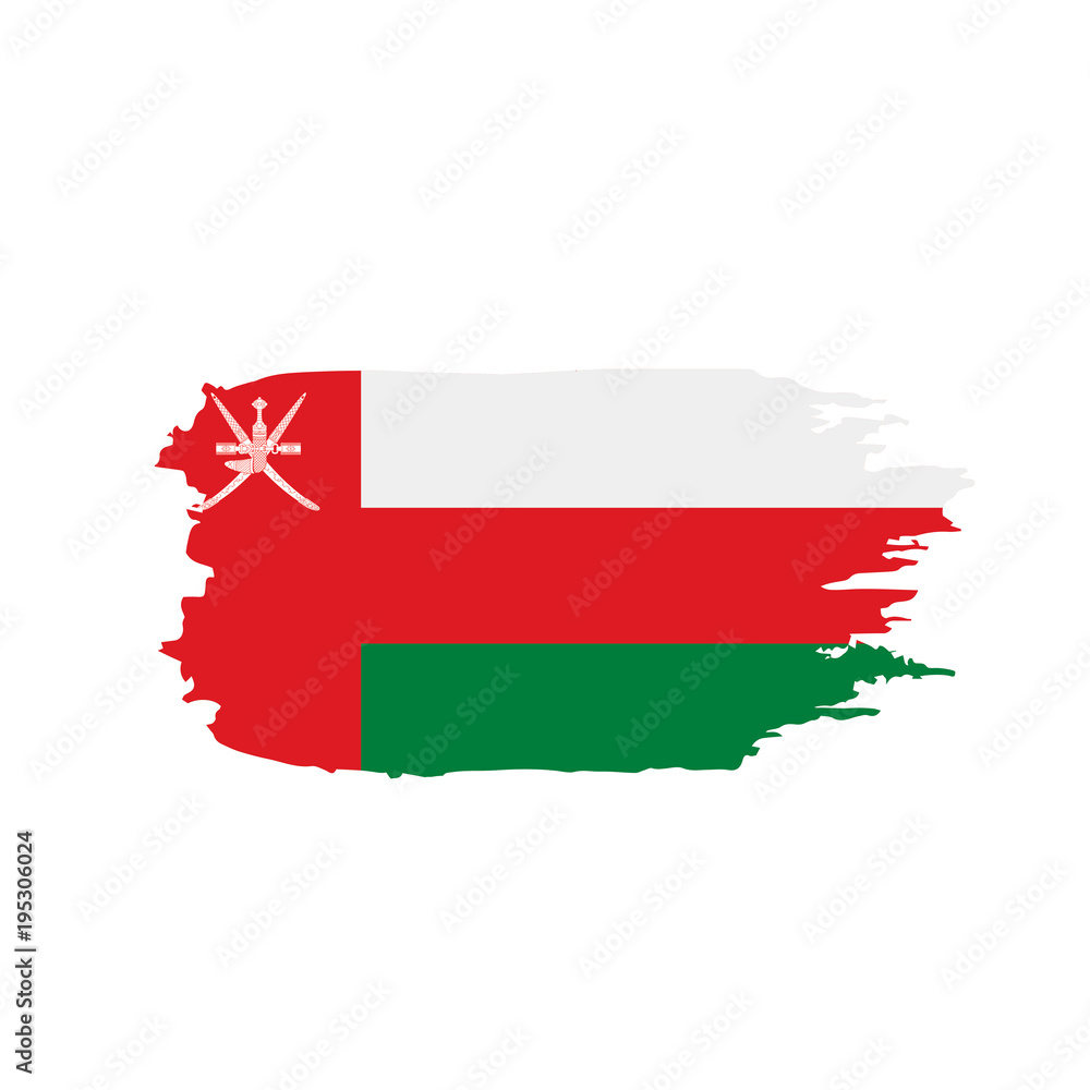Oman flag, vector illustration