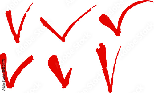 Red Check mark set