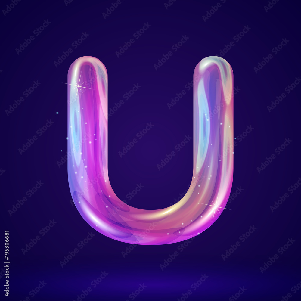 Holographic letter vector illustration Holographic letter vector illustration