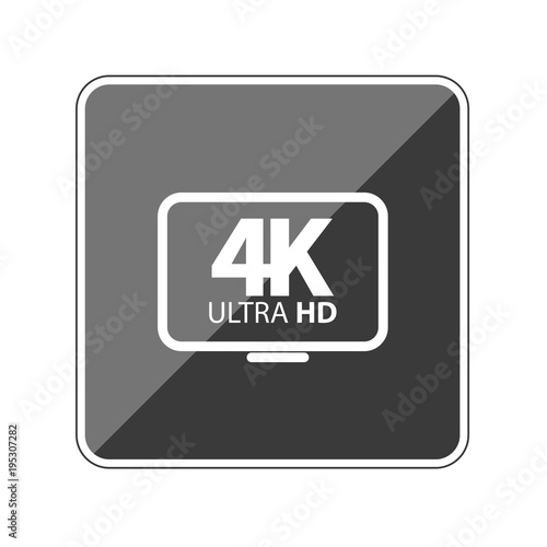 4K Ultra HD - Reflektierender App Button