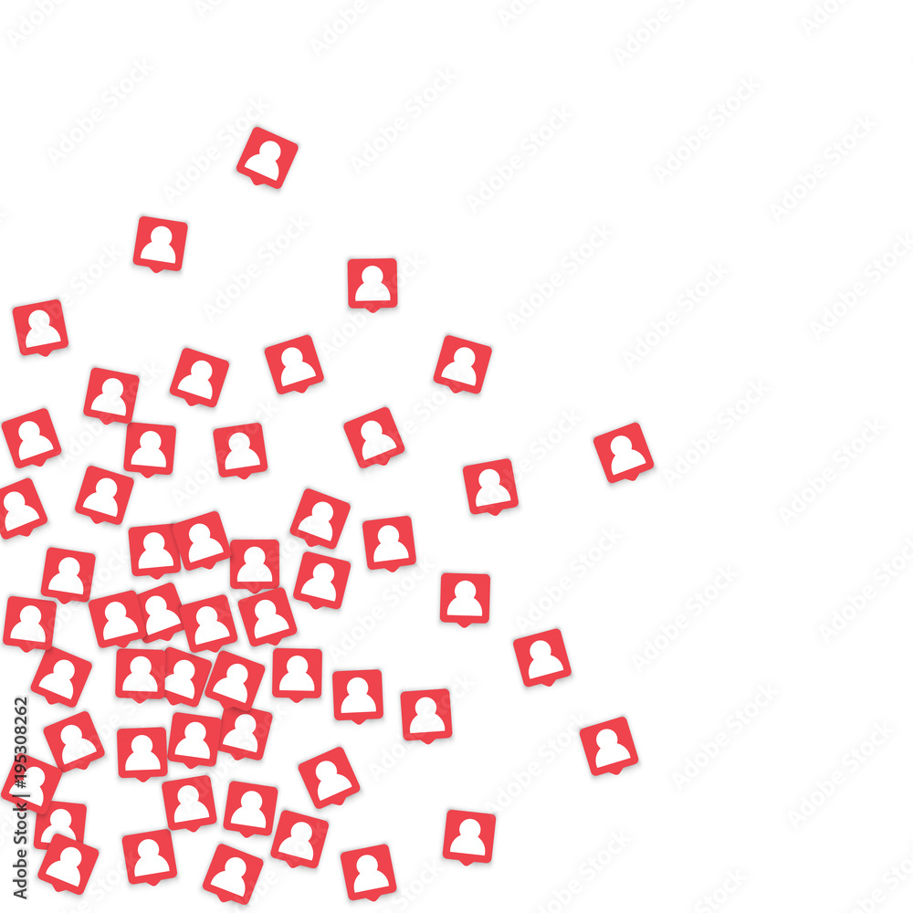 Social media background with man icon notification. Social media background with man icon notification.