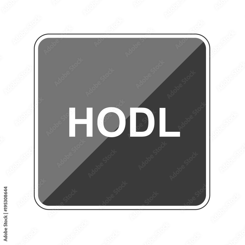 HODL - Reflektierender App Button HODL - Reflektierender App Button