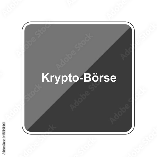 Krypto-Börse - Reflektierender App Button