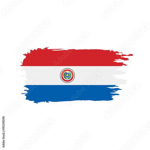 Paraguay flag, vector illustration