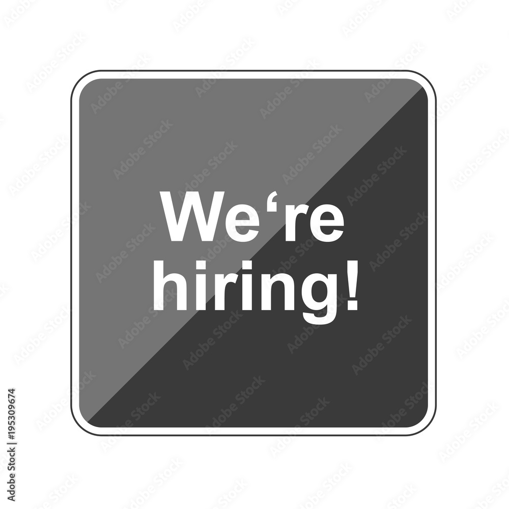 We're hiring - Reflektierender App Button We're hiring - Reflektierender App Button