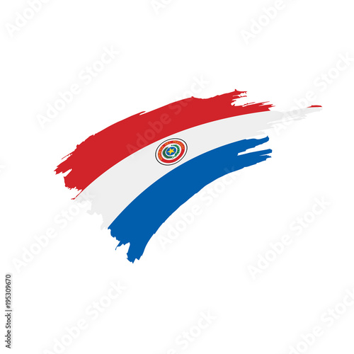 Paraguay flag, vector illustration