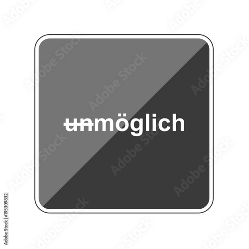 unmöglich - Reflektierender App Button