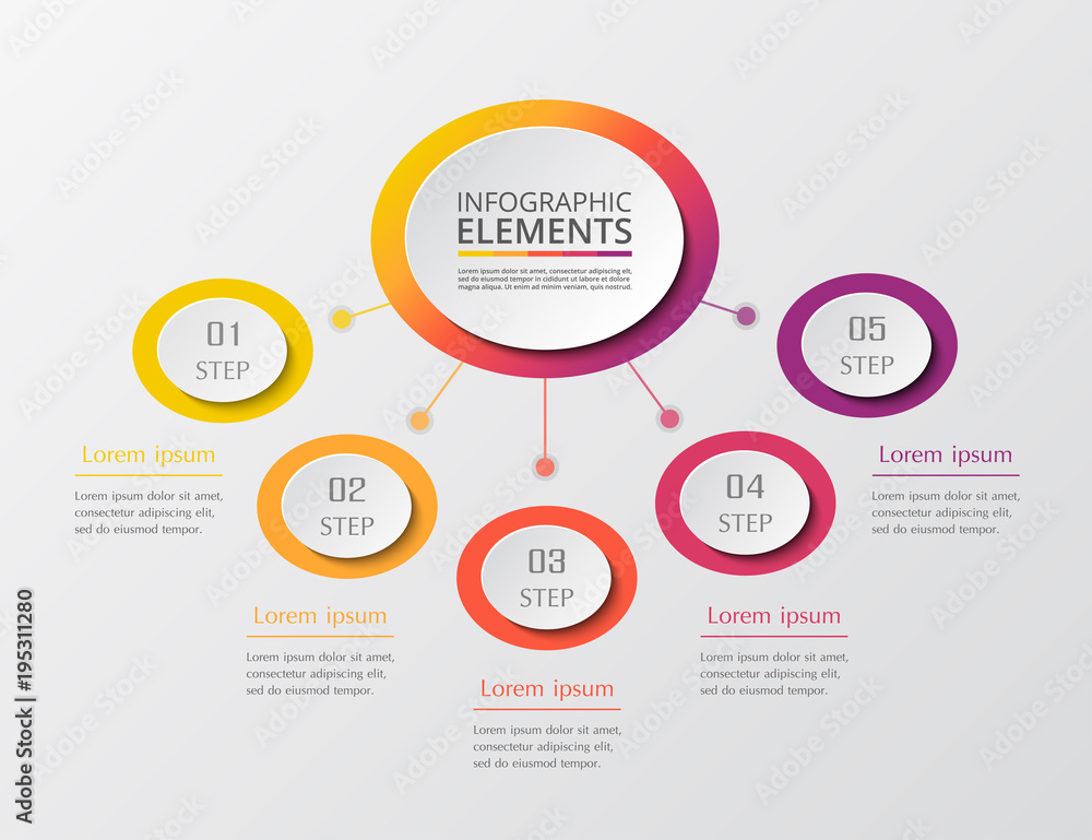 Step by step infographic. Step by step infographic.