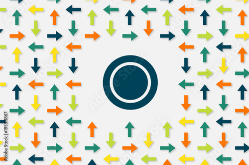 Wallpaper Pfeile - leerer Teller