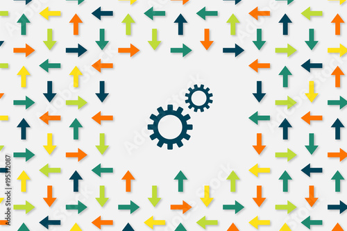 Wallpaper Pfeile - Zahnrad