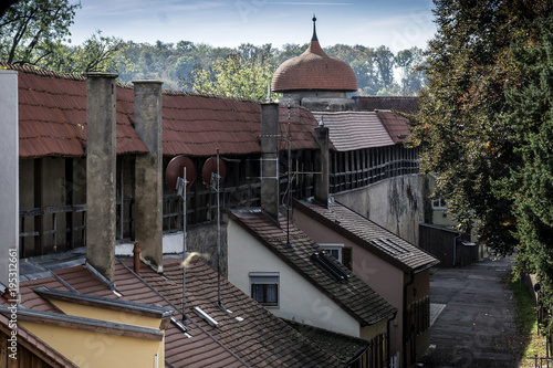 walls around an ancient town in central Germany photo