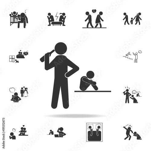 parents of alcoholics icon. Detailed set of illustration bad family icons. Premium quality graphic design. One of the collection icons for websites, web design