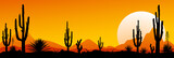 Mexico desert sunset. The stony desert