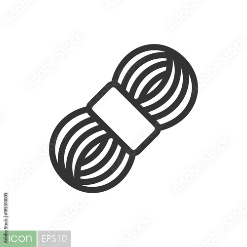 Roll of yarn vector icon