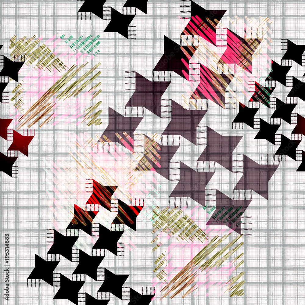 Naklejka premium Seamless colorful abstract pattern with a watercolor effect.